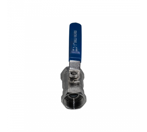 Кран шаровый муфтовый стандартнопроходной нержавеющий (1PC), AISI304 DN25 (1