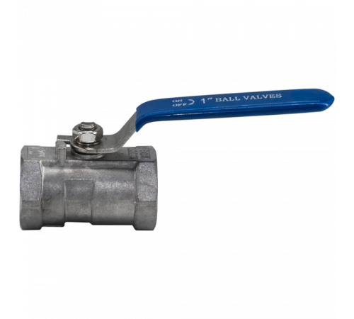 Кран шаровый муфтовый стандартнопроходной нержавеющий (1PC), AISI304 DN25 (1