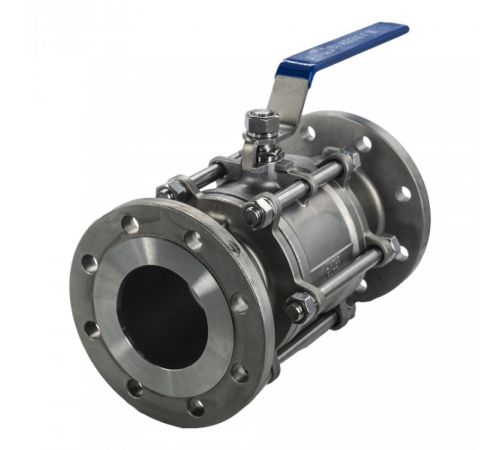 Кран шаровый фланцевый трехсоставной нержавеющий (3PC), AISI316 DN 100 (4