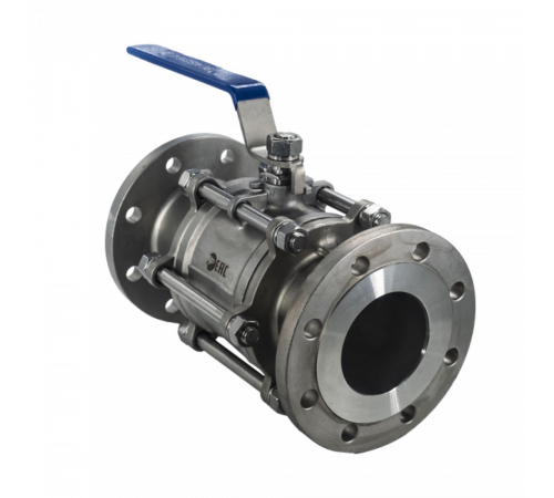 Кран шаровый фланцевый трехсоставной нержавеющий (3PC), AISI316 DN 100 (4