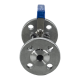 Кран шаровый фланцевый трехсоставной нержавеющий (3PC), AISI316 DN15 (1/2