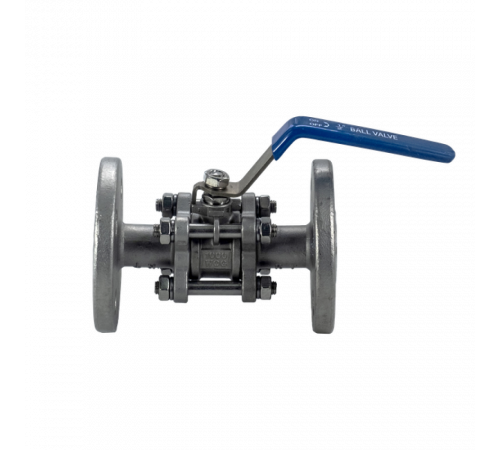 Кран шаровый фланцевый трехсоставной нержавеющий (3PC), AISI316 DN15 (1/2