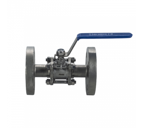Кран шаровый фланцевый трехсоставной нержавеющий (3PC), AISI316 DN20 (3/4
