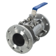 Кран шаровый фланцевый трехсоставной нержавеющий (3PC), AISI304 DN 100 (4
