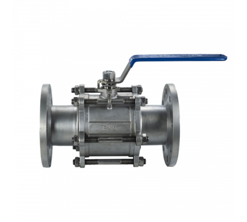 Кран шаровый фланцевый трехсоставной нержавеющий (3PC), AISI304 DN 100 (4