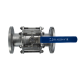 Кран шаровый фланцевый трехсоставной нержавеющий (3PC), AISI304 DN 100 (4