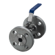 Кран шаровый фланцевый трехсоставной нержавеющий (3PC), AISI304 DN15 (1/2