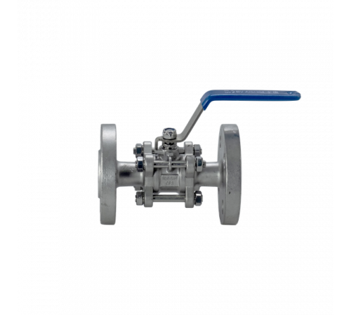 Кран шаровый фланцевый трехсоставной нержавеющий (3PC), AISI304 DN15 (1/2