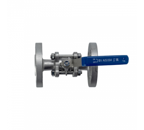 Кран шаровый фланцевый трехсоставной нержавеющий (3PC), AISI304 DN15 (1/2