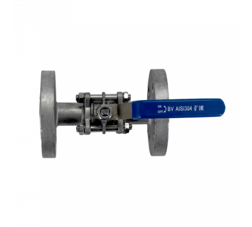 Кран шаровый фланцевый трехсоставной нержавеющий (3PC), AISI304 DN20 (3/4