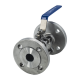 Кран шаровый фланцевый трехсоставной нержавеющий (3PC), AISI304 DN25 (1