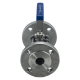 Кран шаровый фланцевый трехсоставной нержавеющий (3PC), AISI304 DN25 (1