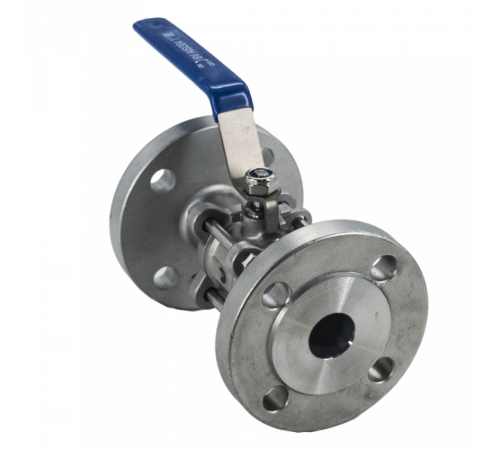 Кран шаровый фланцевый трехсоставной нержавеющий (3PC), AISI304 DN25 (1