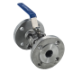 Кран шаровый фланцевый трехсоставной нержавеющий (3PC), AISI304 DN25 (1
