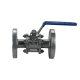 Кран шаровый фланцевый трехсоставной нержавеющий (3PC), AISI304 DN25 (1