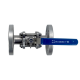 Кран шаровый фланцевый трехсоставной нержавеющий (3PC), AISI304 DN25 (1