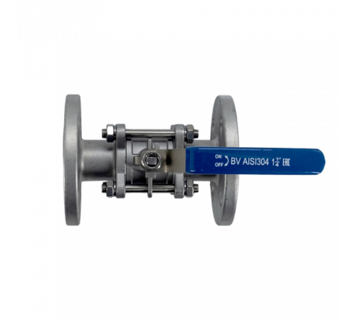 Кран шаровый фланцевый трехсоставной нержавеющий (3PC), AISI304 DN32 (1_1/4