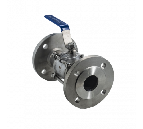 Кран шаровый фланцевый трехсоставной нержавеющий (3PC), AISI304 DN50 (2