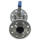 Кран шаровый фланцевый трехсоставной нержавеющий (3PC), AISI304 DN65 (2_1/2