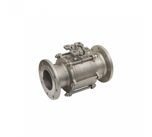 Кран шаровый фланцевый под привод нержавеющий (3PC), AISI304 DN 125 (5