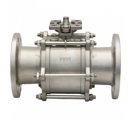 Кран шаровый фланцевый под привод нержавеющий (3PC), AISI304 DN 125 (5