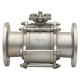 Кран шаровый фланцевый под привод нержавеющий (3PC), AISI304 DN 125 (5