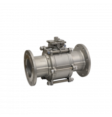 Кран шаровый фланцевый под привод нержавеющий (3PC), AISI304 DN 150 (6"), (CF8), PN16