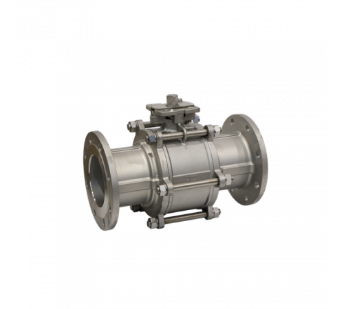 Кран шаровый фланцевый под привод нержавеющий (3PC), AISI304 DN 150 (6