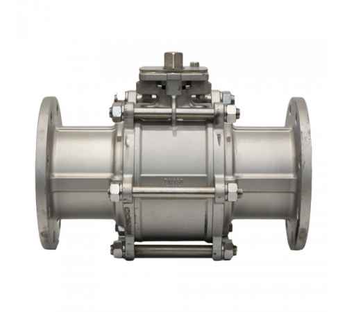 Кран шаровый фланцевый под привод нержавеющий (3PC), AISI304 DN 150 (6