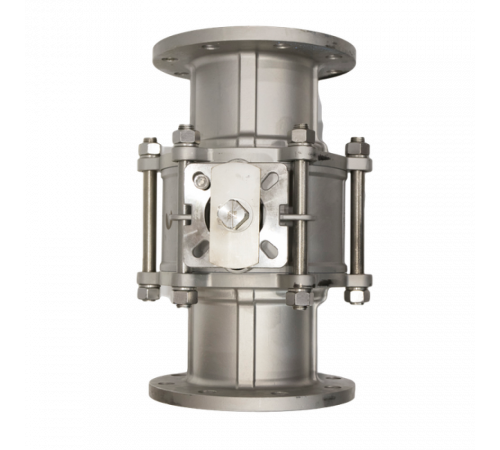 Кран шаровый фланцевый под привод нержавеющий (3PC), AISI304 DN 150 (6