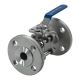Кран шаровый фланцевый под привод нержавеющий (3PC), AISI304 DN20 (3/4