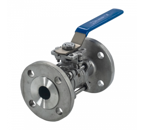 Кран шаровый фланцевый под привод нержавеющий (3PC), AISI304 DN25 (1