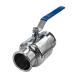 Кран шаровый Clamp DIN32676 нержавеющий, AISI304 DN 100 (104мм), (CF8), PN8