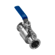 Кран шаровый Clamp DIN32676 нержавеющий, AISI304 DN32 (34мм), (CF8), PN8