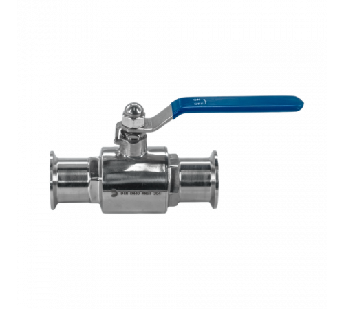 Кран шаровый Clamp DIN32676 нержавеющий, AISI304 DN40 (40мм), (CF8), PN8