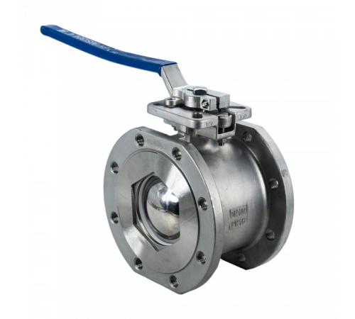 Кран шаровый межфланцевый под привод нержавеющий (1PC), AISI304 DN 100 (4