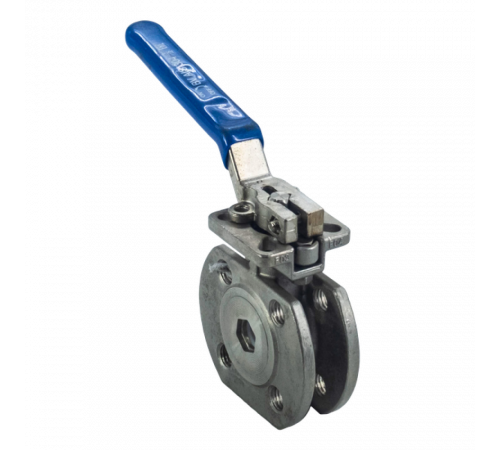 Кран шаровый межфланцевый под привод нержавеющий (1PC), AISI304 DN15 (1/2