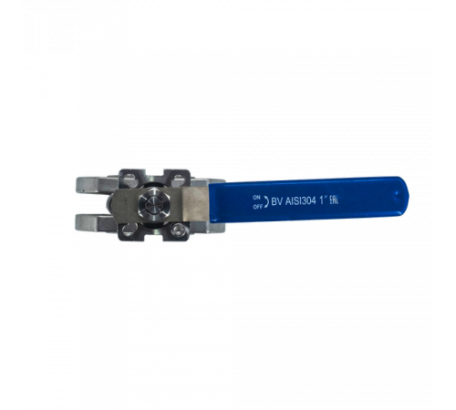 Кран шаровый межфланцевый под привод нержавеющий (1PC), AISI304 DN25 (1
