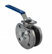 Кран шаровый межфланцевый под привод нержавеющий (1PC), AISI304 DN40 (1_1/2"), (CF8), PN16