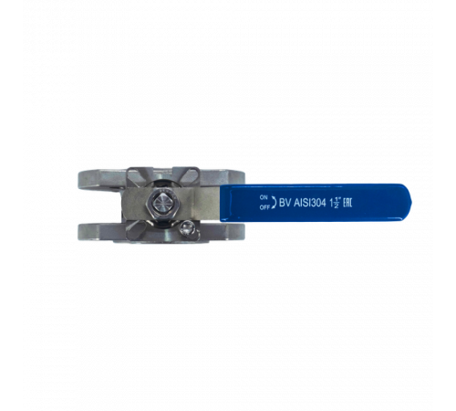 Кран шаровый межфланцевый под привод нержавеющий (1PC), AISI304 DN40 (1_1/2