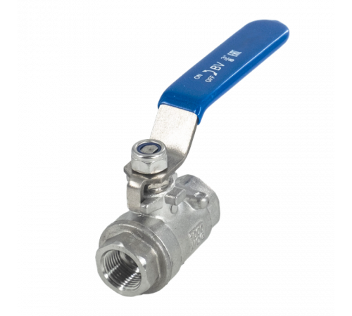 Кран шаровый муфтовый двусоставной нержавеющий (2PC), AISI304 DN10 (3/8