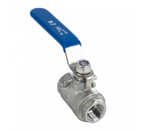 Кран шаровый муфтовый двусоставной нержавеющий (2PC), AISI304 DN10 (3/8