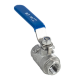Кран шаровый муфтовый двусоставной нержавеющий (2PC), AISI304 DN10 (3/8