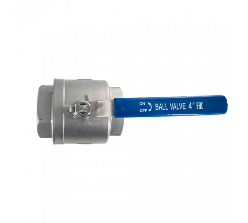 Кран шаровый муфтовый двусоставной нержавеющий (2PC), AISI304 DN 100 (4