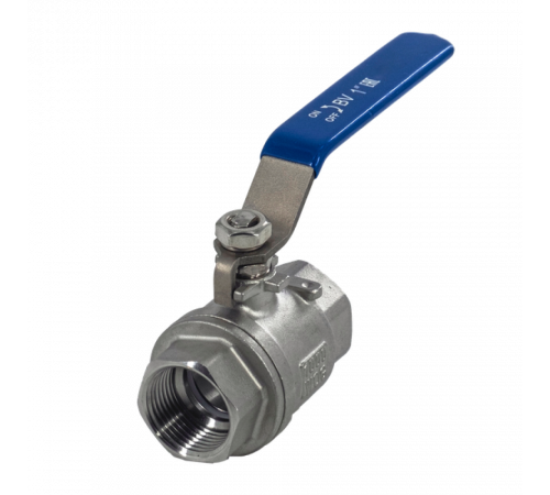 Кран шаровый муфтовый двусоставной нержавеющий (2PC), AISI304 DN25 (1