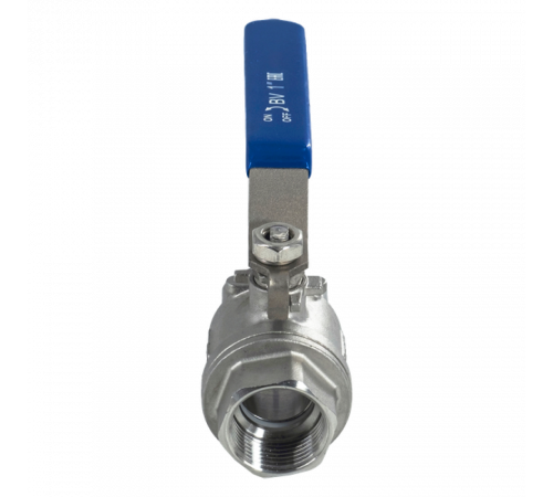 Кран шаровый муфтовый двусоставной нержавеющий (2PC), AISI304 DN25 (1