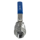 Кран шаровый муфтовый двусоставной нержавеющий (2PC), AISI304 DN25 (1