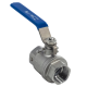 Кран шаровый муфтовый двусоставной нержавеющий (2PC), AISI304 DN25 (1
