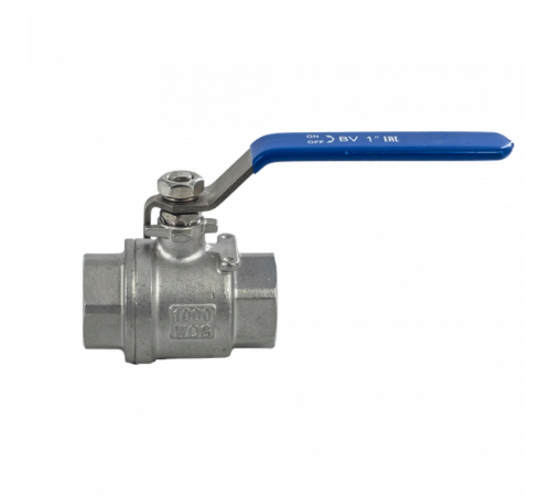Кран шаровый муфтовый двусоставной нержавеющий (2PC), AISI304 DN25 (1