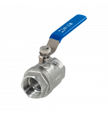 Кран шаровый муфтовый двусоставной нержавеющий (2PC), AISI304 DN32 (1_1/4"), (CF8), PN40
